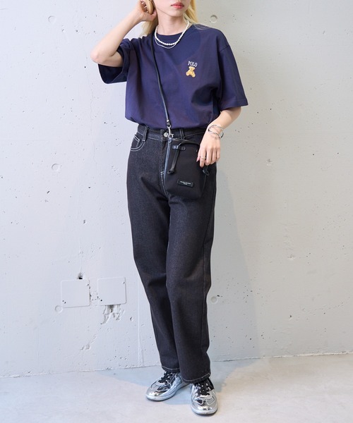 「POLO BCS」 半袖Tシャツ M ブラック レディース_画像5