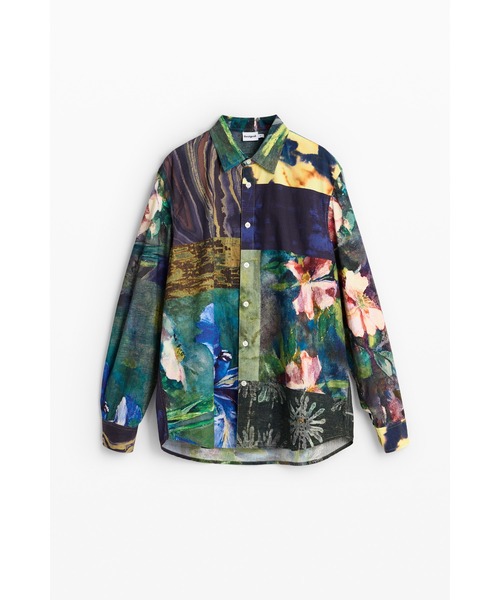 Desigual（デシグアル） シャツ アート パッチワーク プリント 長袖 