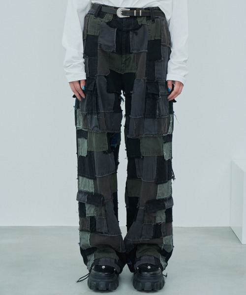 「AIVER」 カーゴパンツ SMALL ブラック メンズ_画像4
