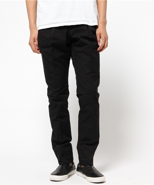 JOHN LAWRENCE SULLIVAN パンツ COTTON TWILL PLEATED PANTS