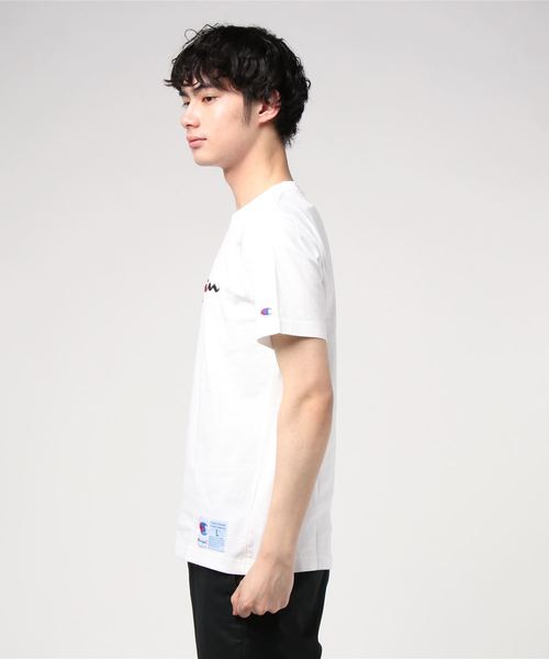 Champion（チャンピオン） tシャツ カラーロゴ刺繍 Tシャツ メンズ