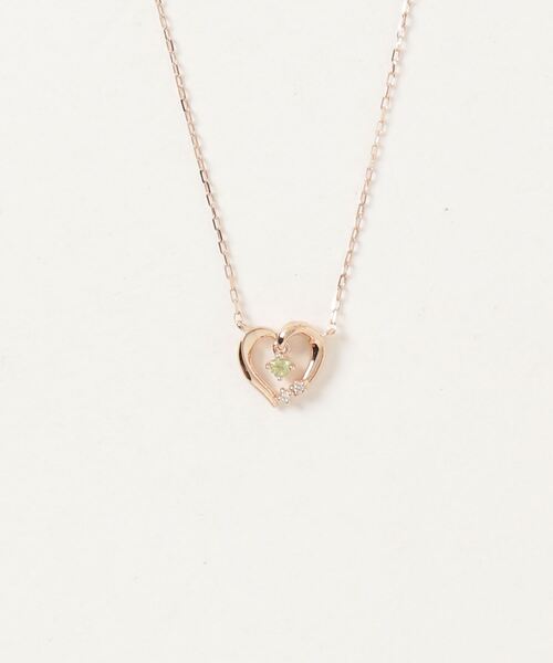 4℃（ヨンドシー） ネックレス 「8月誕生石」K10ピンクゴールド