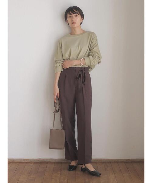 AMERICAN HOLIC パンツ センタープレスベルト付きパンツ