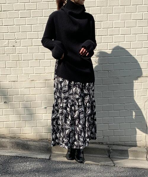 人気再入荷 スカート ZOZOTOWN PayPayモール店 - 通販 - PayPayモール <EMMEL REFINES(エメル リファインズ)>EM リーフプリント ギャザースカート 超激得国産