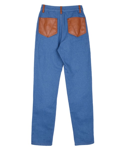 パンツ デニム ジーンズ Leather Bicolor Denim レディース : 62689299 