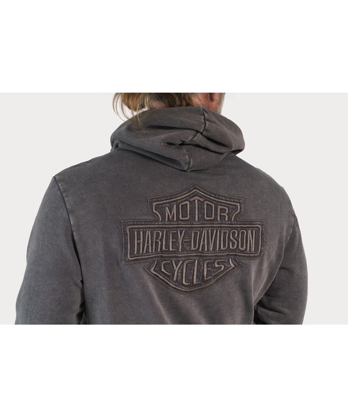 HARLEY-DAVIDSON ブラック パーカー L Harley Davidson パーカー キックスタートパーカー メンズ