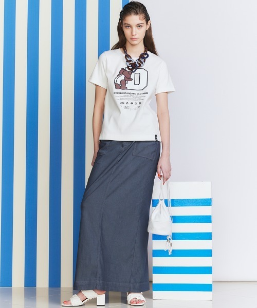 DOUBLE STANDARD CLOTHING tシャツ ベアプリントフライスTシャツ