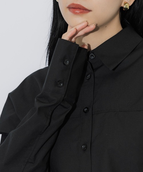 UNITED TOKYO♥メッシュレイヤードシャツワンピース UNITED TOKYO（ユナイテッドトウキョウ）の「メッシュレイヤード