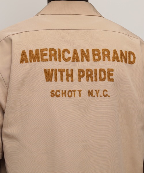 メンズ シャツ ブラウス Schott/ショット/TC WORK SHIRT”AMERICAN BRAND WITH PRIDE EMB”/刺繍ワーク｜zozo｜22