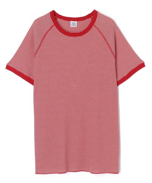 FRUIT OF THE LOOM tシャツ ボーダーワッフルショートスリーブ T