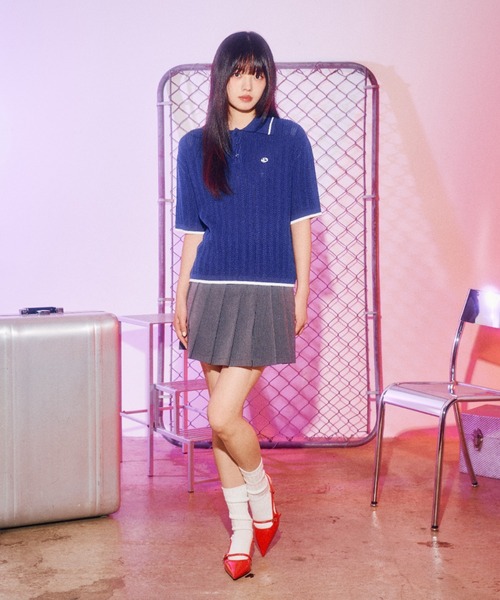 codegraphy ポロシャツ ポロ (WOMAN) WAVE Symbol Cable SHORT