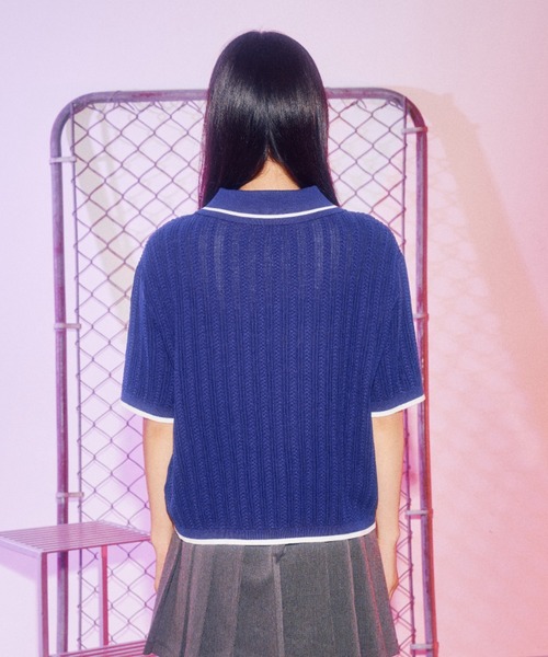 codegraphy ポロシャツ ポロ (WOMAN) WAVE Symbol Cable SHORT