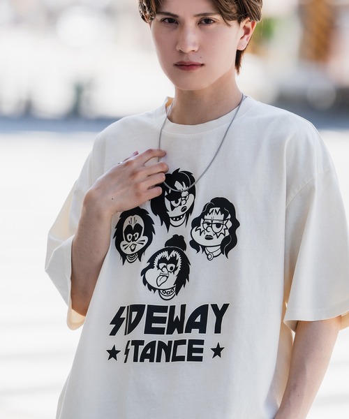 SIDEWAY STANCE tシャツ 「SIDEWAY STANCE」ピグメント加工