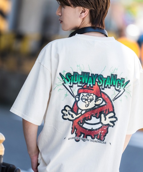 SIDEWAY STANCE tシャツ 「SIDEWAY STANCE」ピグメント加工