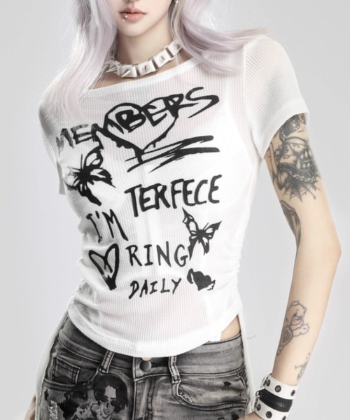tシャツ A'GEM/9 × .kom 「.KOM/ドットケーオーエム」  デザイナースタイル半袖Tシャツ レディース