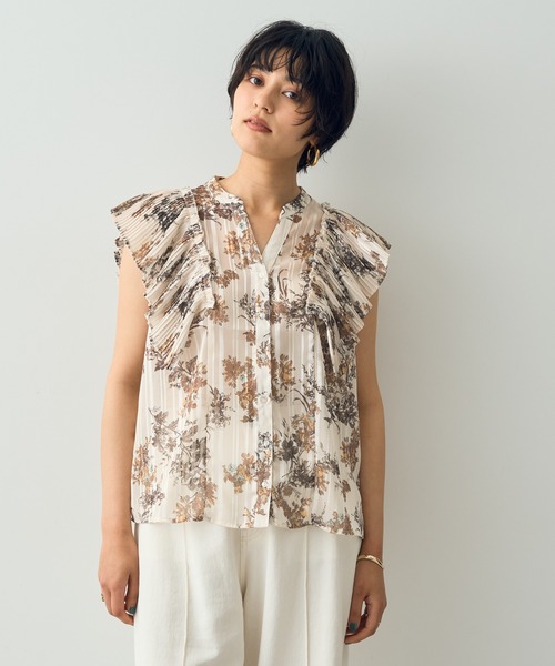 PLATS PLAIS プリーツブラウス　中華柄 セール】CHINA PLEATS BLOUSE（シャツ/ブラウス）｜Ameri
