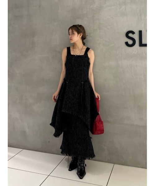 SLY（スライ） スカート RIPPED EDGE L/SK リップド エッジ ロング