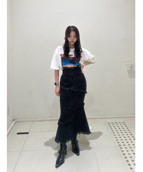 SLY ロング　スカート　サイズ１ SLY | PLAID LAYERED ロングスカート (スカート(ロング) ) |SHEL