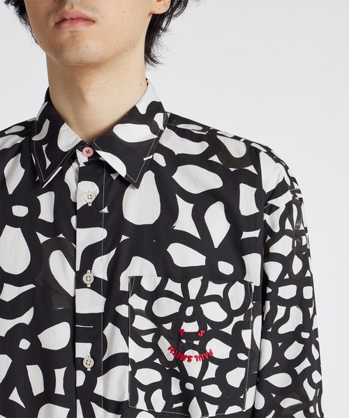 ポールスミス Bird Floralミックスアップシャツ XL ポールスミス 'Bird Floral' ミックスアップシャツ（クレイジー