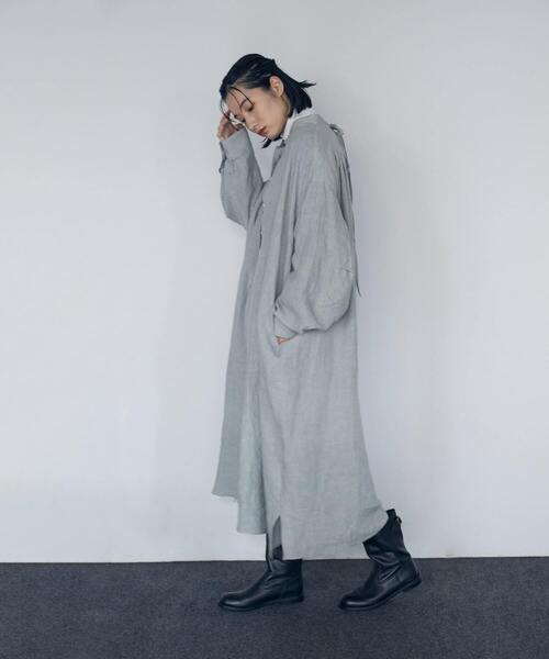 美品！LOISIR ロワズィール 異素材 ロングワンピース 麻 リネン 黒 LOISIR ロワズィール リネンロングワンピース - メルカリ
