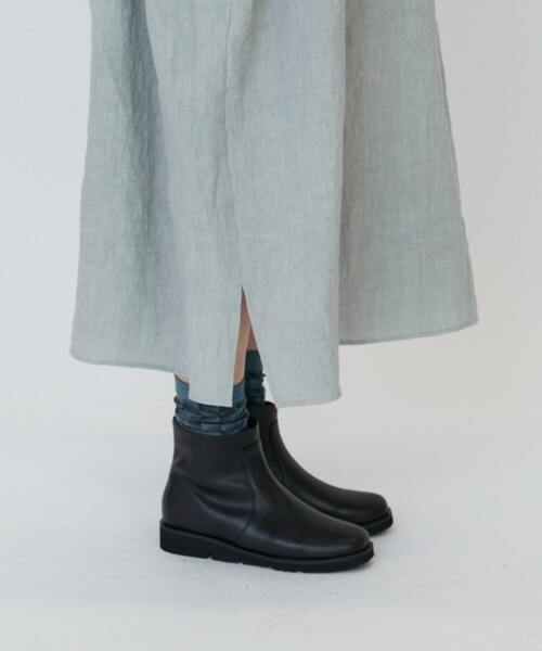 【新品】ロワジール LOISIR ロワズィール 黒 麻100% リネンワンピース LOISIR ワンピース グランジリネンアトリエワンピース