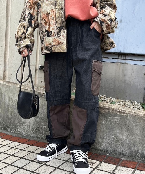 DOUBLE NAME ジーンズ デニム デニムパンツ 異素材ワークビルド