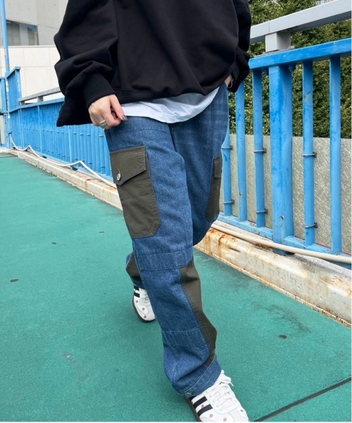 DOUBLE NAME ジーンズ デニム デニムパンツ 異素材ワークビルド