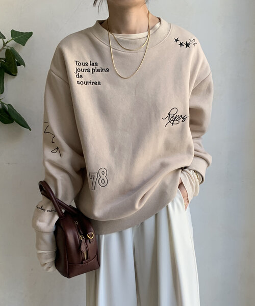 DouDou（ドゥドゥ） tシャツ 「新色追加/WEB限定」ランダム刺繍プル