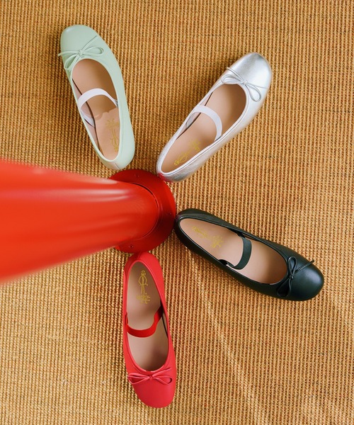 美品】ENあしながおじさん (24.5) バレエシューズ フラット 本革
