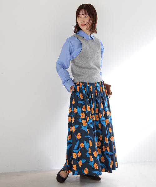 ◇新品タグ付き◇【SLOBE IENA】 フラワープリントタフタ