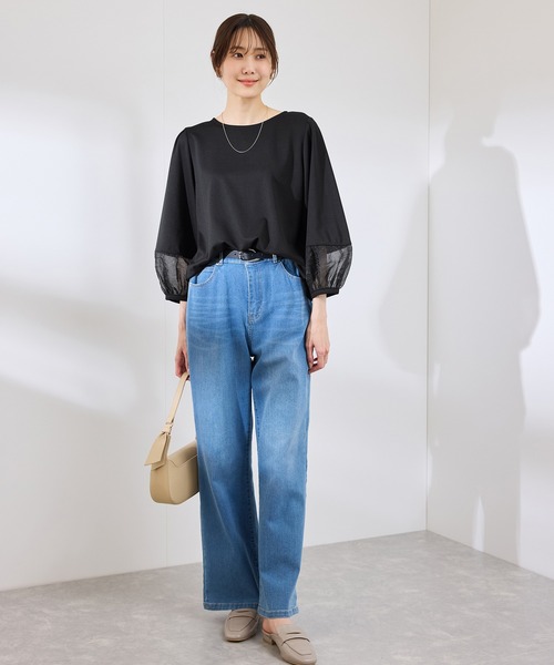 ROPE' PICNIC tシャツ 「WEB限定カラー:ネイビー，ピンク」袖
