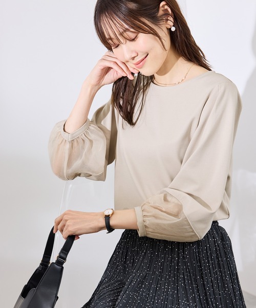 ROPE' PICNIC tシャツ 「WEB限定カラー:ネイビー，ピンク」袖