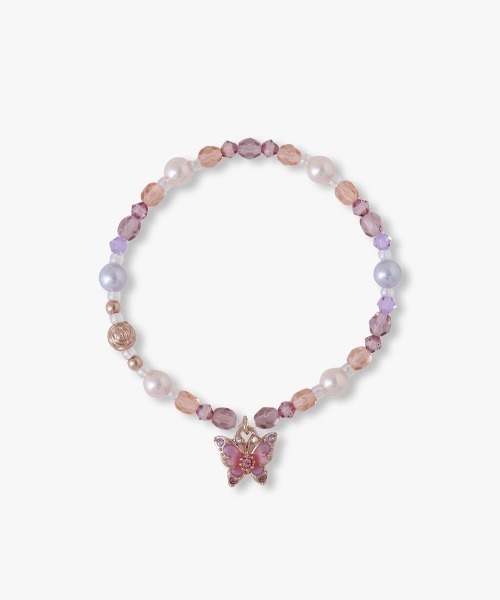 美品　ANNA SUI　ブレスレット　蝶　バラ　ストーン入 美品 ANNA SUI ブレスレット 蝶 バラ ストーン入 - メルカリ