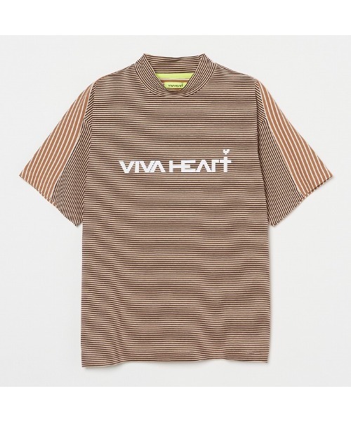 シャツ 「VIVA HEART/GOLF」ボーダーコンビ半袖モックネックシャツ メンズ_6