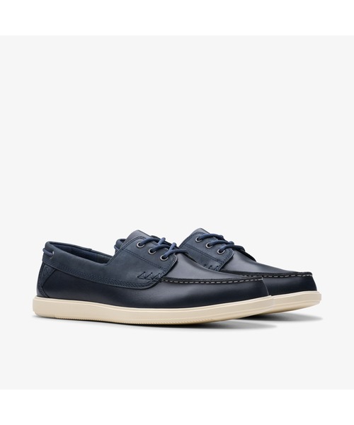 Clarks メンズスリッポン（色：ブルー系）｜シューズ