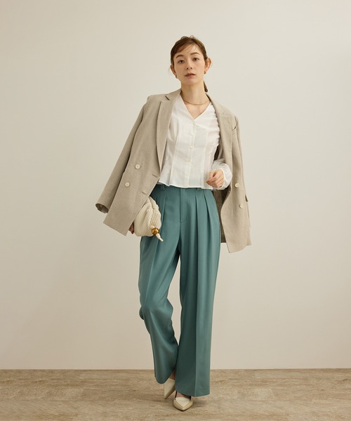 ブラウス シャツ 「洗える」パフスリーブシアーペプラムブラウス レディース ROPE' ブラウス シャツ 「洗える」パフスリーブシアーペプラム