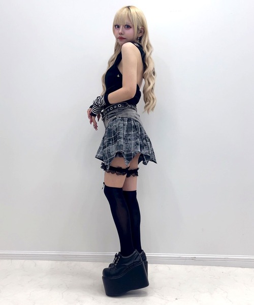 チェックデニムミニスカート デニムドッキングチェックミニスカート – Darich (ダーリッチ)