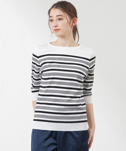 tシャツ セーターマシン七分袖プルオーバーカットソー レディース