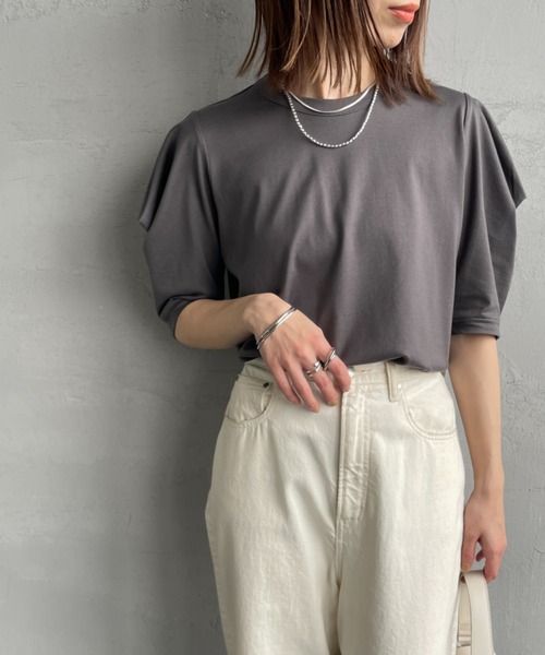 美品　ミズイロインド mizuiroind Tシャツ mizuiroind tシャツ 「mizuiro ind/ミズイロインド」 ドレープ