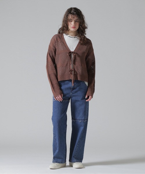 AVIREX カーディガン 「直営店限定」MACRAME RIBBON KNIT