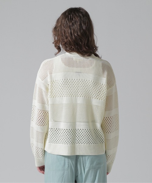AVIREX カーディガン 「直営店限定」MACRAME RIBBON KNIT