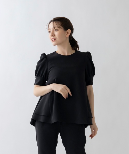 「Sono」 半袖ブラウス 2 ブラック レディース