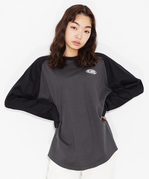 x-girl ブラック 長袖Tシャツ ONESIZE x-girl ブラック 長袖Tシャツ ONESIZE（X-girl】STAR AND FACE