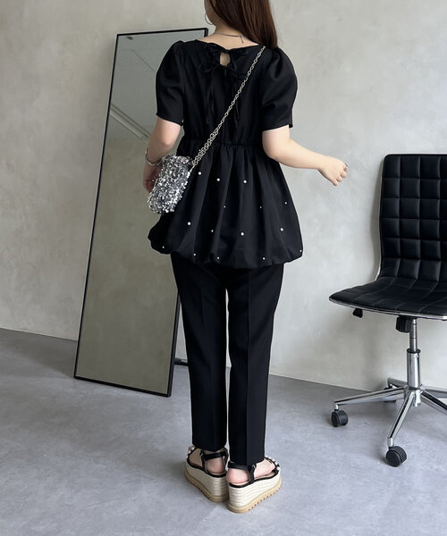 「prose verse」 半袖シャツ MEDIUM ブラック レディース prose verse 「prose verse」 半袖シャツ MEDIUM ブラック