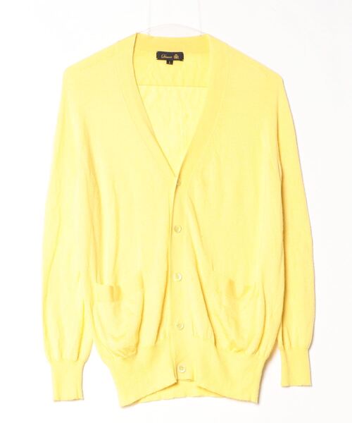 Drawer/ドゥロワー ニットカーディガン イエロー Drawer Drawer カーディガン イエロー ニット トップス - 美品 DRAWER
