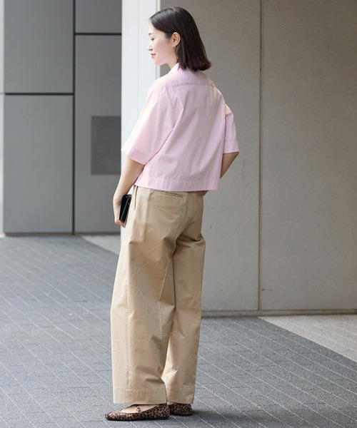 【極美品】IENA コットン ピンタック ブラウス シャツ オーバーサイズ evernavy ブラウス シャツ コットンオーバーサイズシャツ