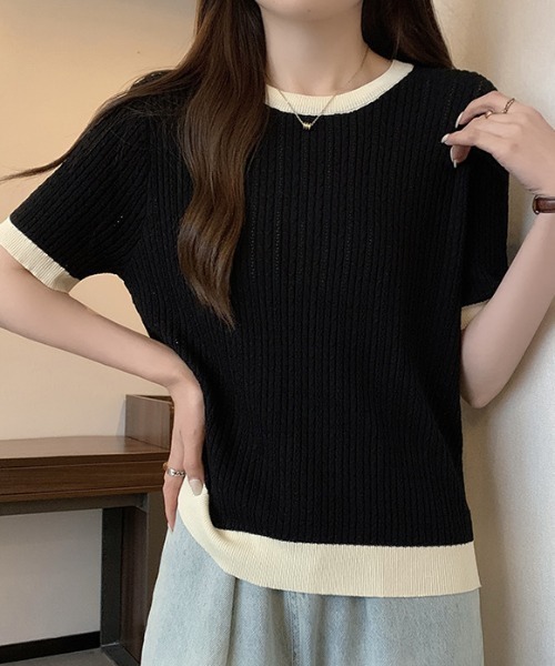 【新品】Theory Neo Harbor Chain メッシュ ニット 半袖 新品】Theory Neo Harbor Chain メッシュ ニット 半袖 deux amour