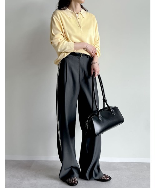 LASUD｜ジオメトリックラインパンツ | Rakuten Fashion(楽天