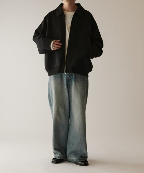 elu_l ジップアップドレス&ライトアウター ブラウン Lui's（ルイス） ジップアップブルゾン S ブラウン メンズ : ZOZOTOWN