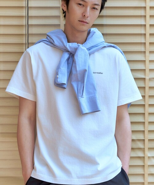【NICE WEATHER】TUBULAR T-SHIRT ロゴ Tシャツ 男女兼用 NICE WEATHER tシャツ 「NICE WEATHER」チューブラー Tシャツ